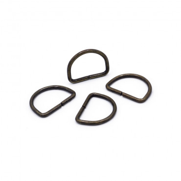 Anelli semicircolari aperti Ottone 15mm per accessori crochet | Tessiland