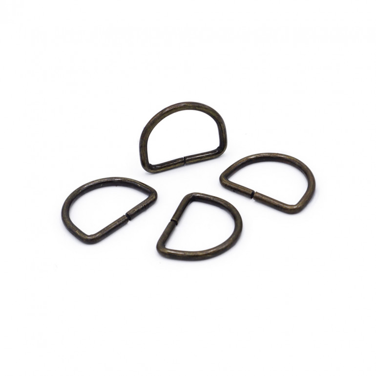 Anneaux Semi-circulaires Ouverts de 15mm Laiton  pour Accessoires de Crochet | Tessiland