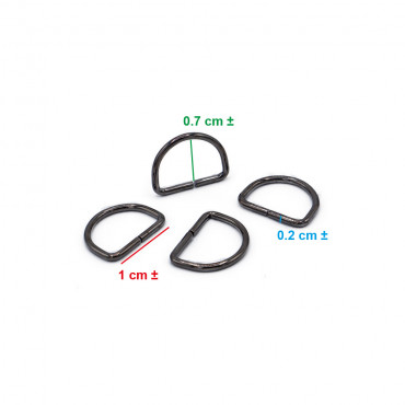 Anelli semicircolari aperti Canna di fucile 10mm per accessori crochet | Tessiland