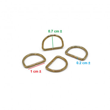 10mm Gold Open Semi-Circular Rings for Crochet Accessories | Tessiland