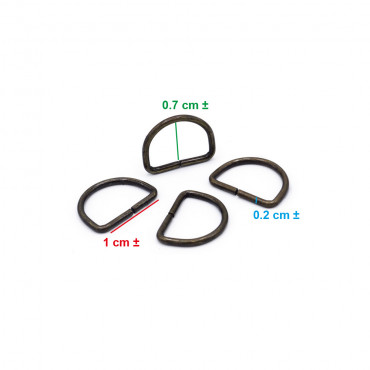 Anneaux Semi-circulaires Ouverts de 10mm Laiton pour Accessoires de Crochet | Tessiland