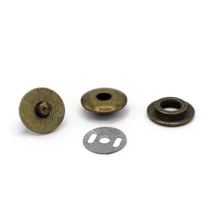 Bouton magnétique Disque de fermeture pour sacs avec ailettes Bronzo