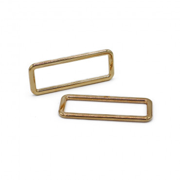 Anelli rettangolari per borse in zama made in Italy 2pz Oro