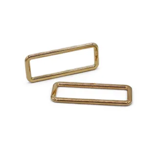 Rectangular Rings for Bags in Zamak Made in Italy 2pcs Oro