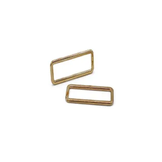 Rectangular Rings for Bags in Zamak Made in Italy 2pcs Oro