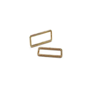 Rectangular Rings for Bags in Zamak Made in Italy 2pcs Oro