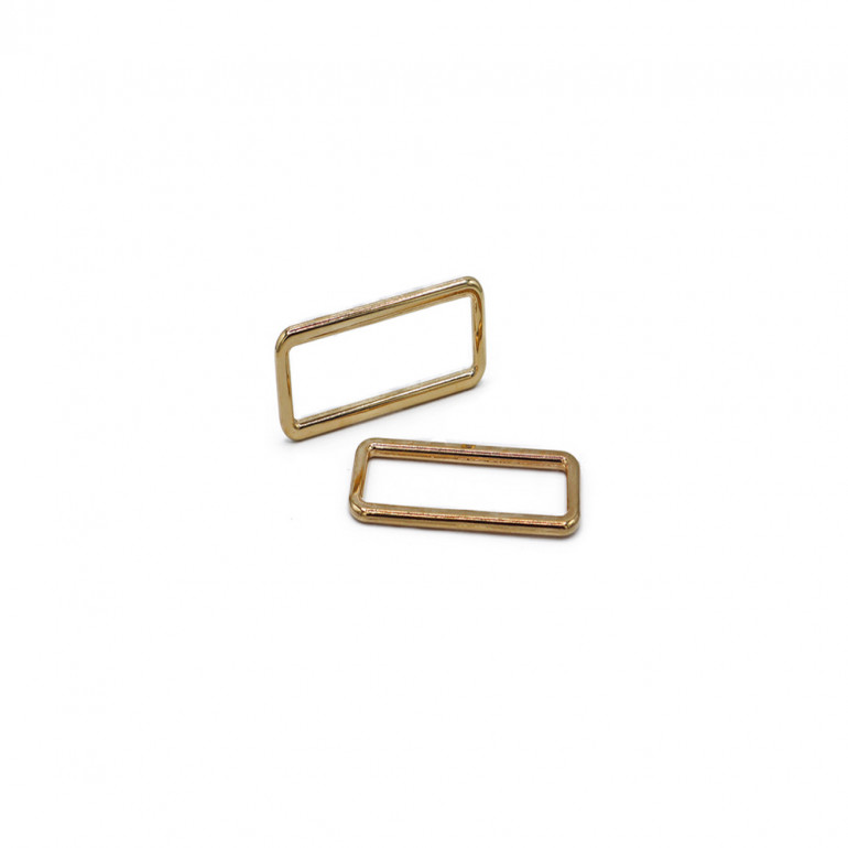 Gold Rectangular Rings 25mm - Aesthetics and Functionality Made in Italy | Tessiland