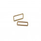 Gold Rectangular Rings 25mm - Aesthetics and Functionality Made in Italy | Tessiland