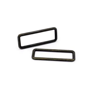 Anillos rectangulares para bolsas de zama made in Italy 2pz Ottone