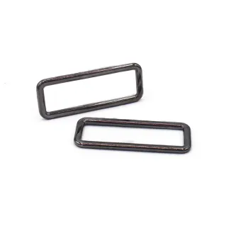 Rectangular Rings for Bags in Zamak Made in Italy 2pcs Canna di fucile