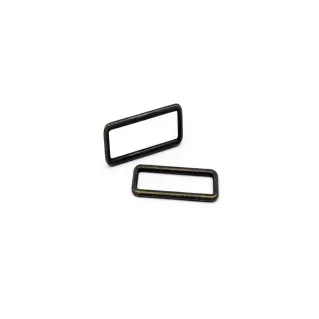 Rectangular Rings for Bags in Zamak Made in Italy 2pcs Ottone