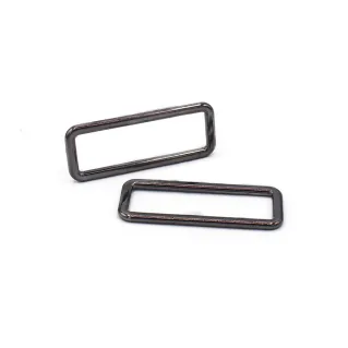 Rectangular Rings for Bags in Zamak Made in Italy 2pcs Canna di fucile