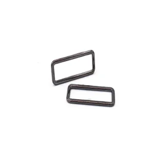 Rectangular Rings for Bags in Zamak Made in Italy 2pcs Canna di fucile