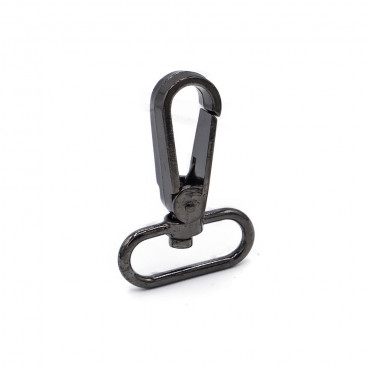 Pierre Snap Hook Gunmetal Gray 57x30 for Crocheted Bags and Straps | Tessiland
