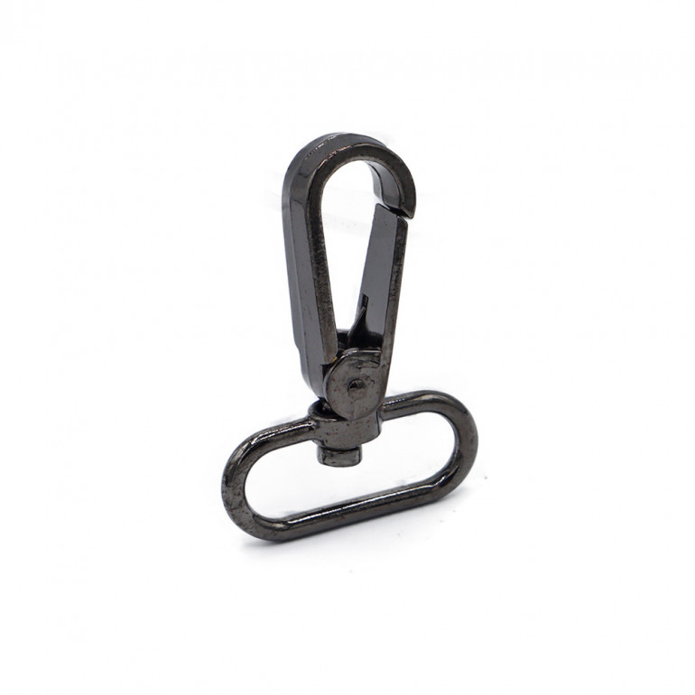 Pierre Snap Hook Gunmetal Gray 57x30 for Crocheted Bags and Straps | Tessiland