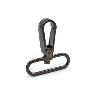 Pierre Snap Hook Gunmetal Gray 57x40 for Crocheted Bags and Straps | Tessiland