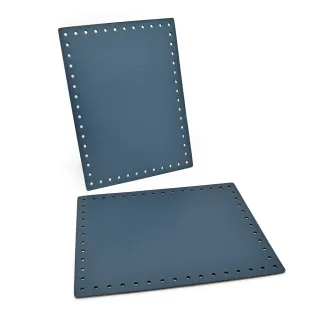 Hollow Side Panels in Faux Leather 18x24 cm Tessiland 2 pcs Avio