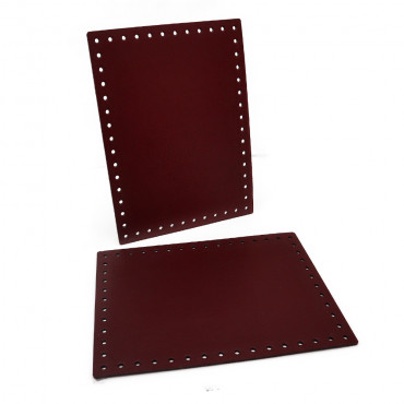 Laterali Stilondas Forati in Similpelle 18x24 cm Tessiland 2 pz Bordeaux
