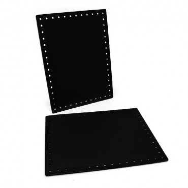 Laterali Stilondas Forati in Similpelle 18x24 cm Tessiland 2 pz Nero