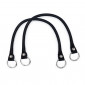 Pair of Circle handles in Ecopelle for crochet creations Black | Tessiland