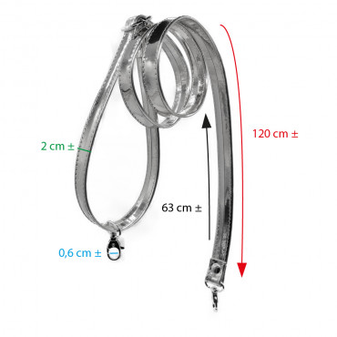 Old Style Specchiato Silver Bag Strap for Crochet Creations | Tessiland