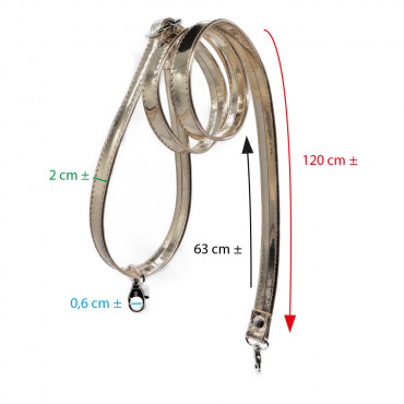 Old Style Specchiato Platinum Bag Strap for Crochet Creations | Tessiland