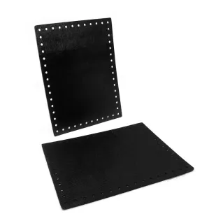 Hollow Side Panels in Faux Leather 18x24 cm Tessiland 2 pcs Black