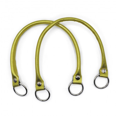 Paire de poignées Circle en éco-cuir pour créations au crochet Lizzy Citron | Tessiland