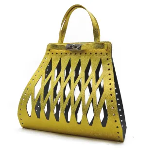 Set de bolso Eiffel en ecopiel para bolsos de crochet con cierre Citron