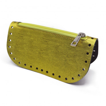Set Tacos in ecopelle con zip per pochette e astucci handmade Citron