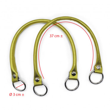 Paire de poignées Circle en éco-cuir pour créations au crochet Lizzy Citron | Tessiland