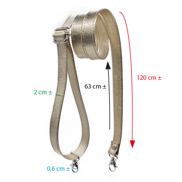 Sangle de sac Old Style Lizzy Platine pour créations au crochet | Tessiland