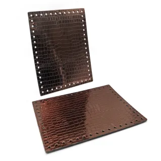 Laterales Stilondas Perforados en Similpelle 18x24 cm Tessiland 2 pz Bronzo