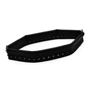 Cierre a presión con borde de ecopiel de 30 cm para bolsos Negro