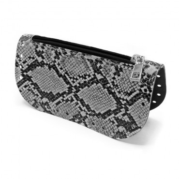 Set Tacos in ecopelle con zip per pochette e astucci handmade Grigio