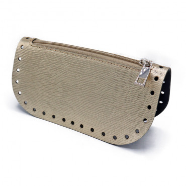 Set Tacos in ecopelle con zip per pochette e astucci handmade Platino