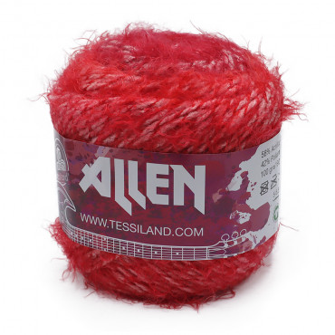 Allen Acrilico pelliccia sfumata cake 100g Rosso