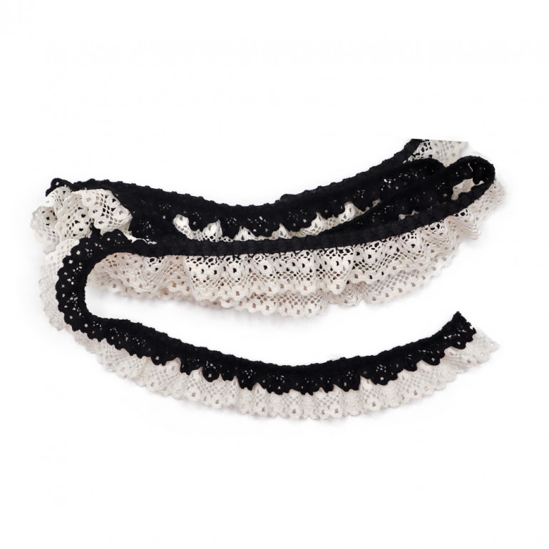 Transformez Votre Crochet avec le Ruban Double Dentelle Noir | Tessiland