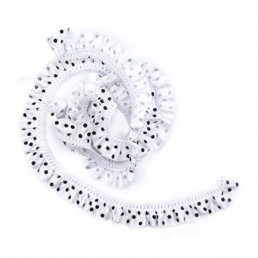 Polka Dot Elastic Ribbon White: The Secret of Elegance! | Tessiland