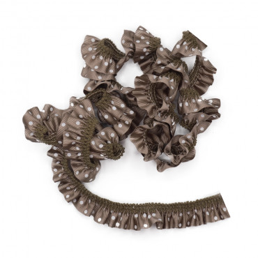 Polka Dot Elastic Ribbon Beige: The Secret of Elegance! | Tessiland