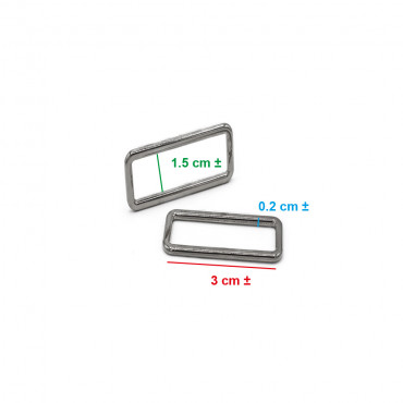 Silver Rectangular Rings 30mm - Aesthetics and Functionality Made in Italy | Tessiland