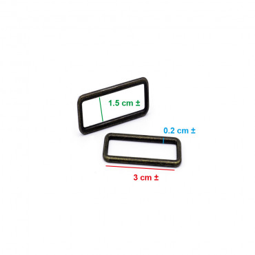 Brass Rectangular Rings 30mm - Aesthetics and Functionality Made in Italy | Tessiland