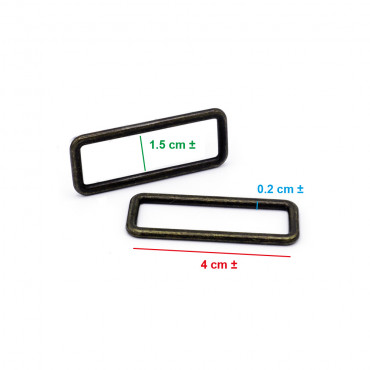 Anillos Rectangulares Latón 40mm - Estética y Funcionalidad Made in Italy | Tessiland