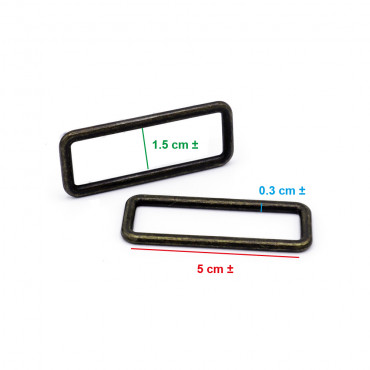 Anneaux Rectangulaires Laiton 50mm - Esthétique et Fonctionnalité Made in Italy | Tessiland