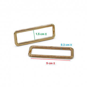 Anillos Rectangulares Oro 50mm - Estética y Funcionalidad Made in Italy | Tessiland