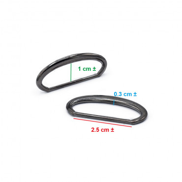 Discover the Revolutionary 25mm Gunmetal Gray Oval Rings - Transform Your Crochet Accessories | Tessiland