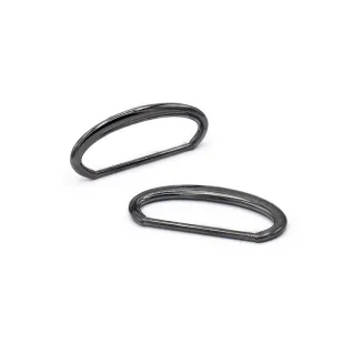 Oval Rings for Bags in Zamak Made in Italy 2pcs Canna di fucile