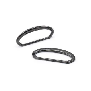 Anillos ovalados para bolsas en zama made in Italy 2pz Canna di fucile