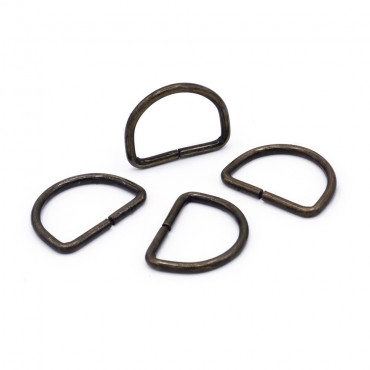 Anillos Semicirculares Abiertos de 20 mm en Latón para Accesorios de Crochet | Tessiland