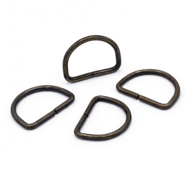 Anneaux Semi-circulaires Ouverts de 25mm Laiton pour Accessoires de Crochet | Tessiland